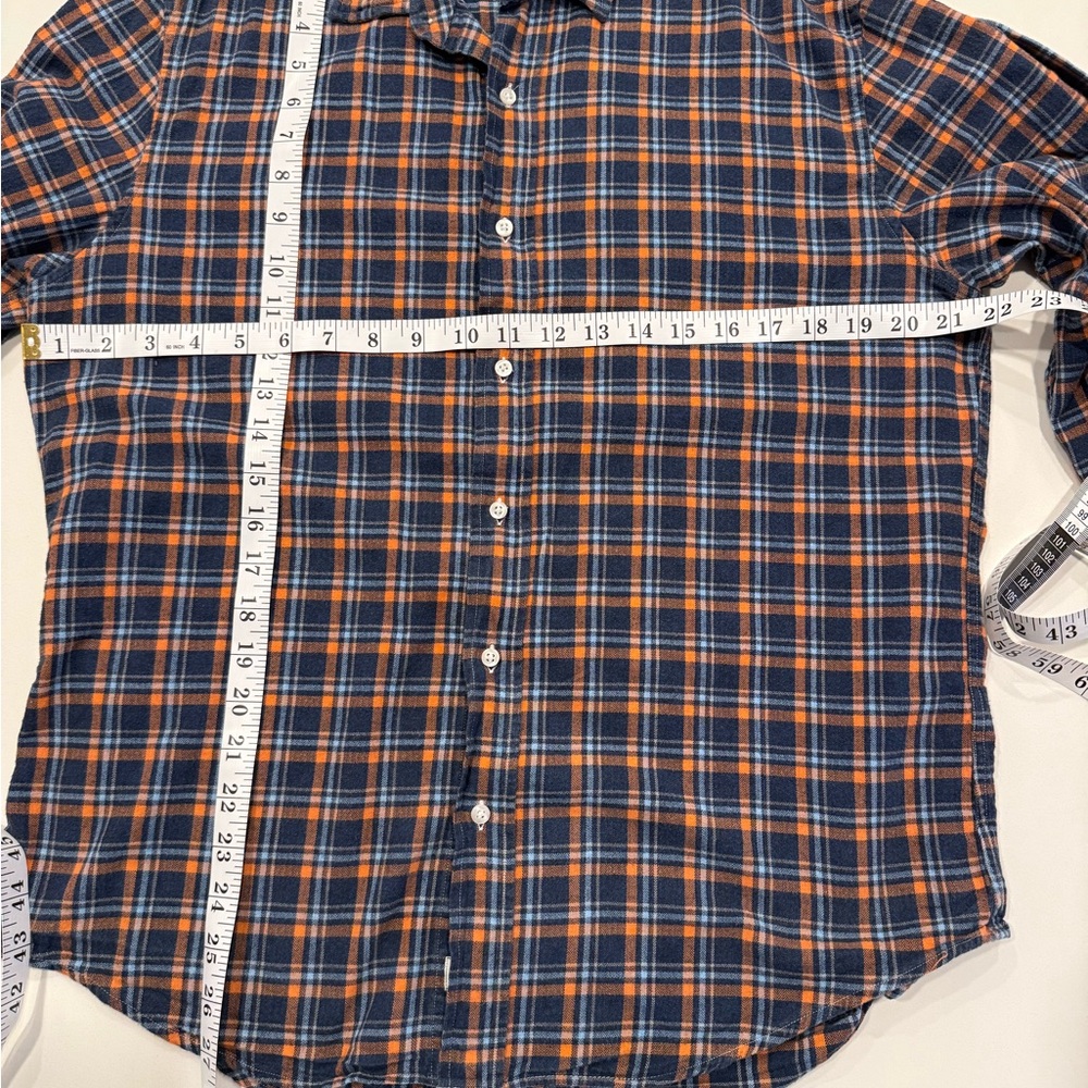 Frank & Eileen Blue and Orange Checkered Shirt - Picture 7 of 7